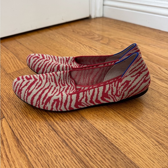 Rothy's Red Zebra Loafers Rare Size 8 Worn Once - Picture 2 of 6